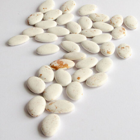 witte suikerbonen met gouden marmer