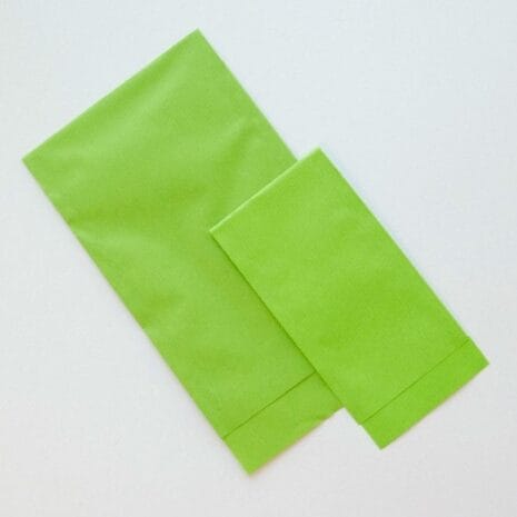zakje-kleur-klein-grasgroen Grasgroen vlak kraft zakje