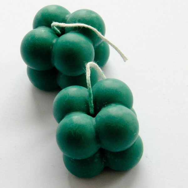 bubble kaars donkergroen